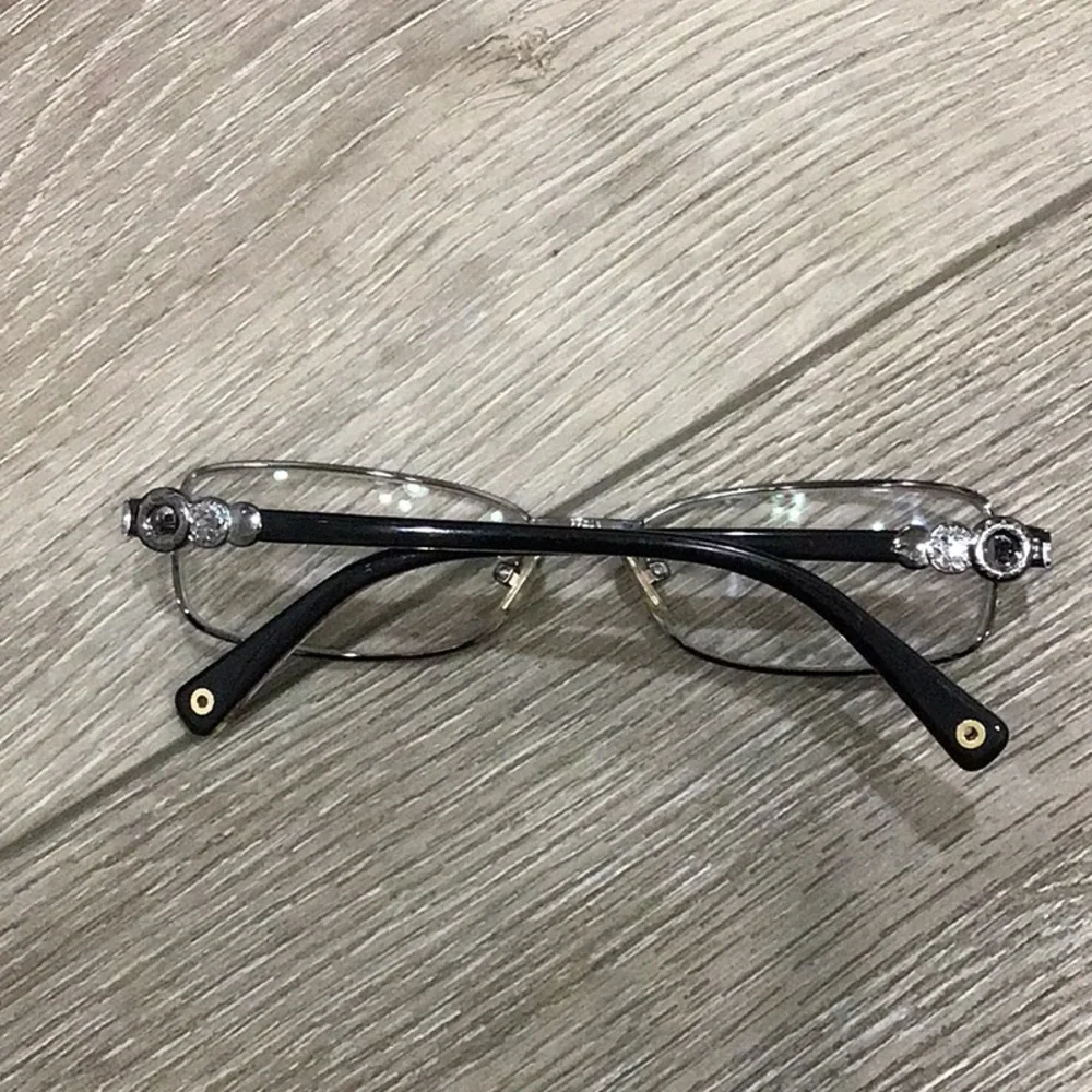 Coach Silver/Black Rectangle Eyeglasses Frames HC5005